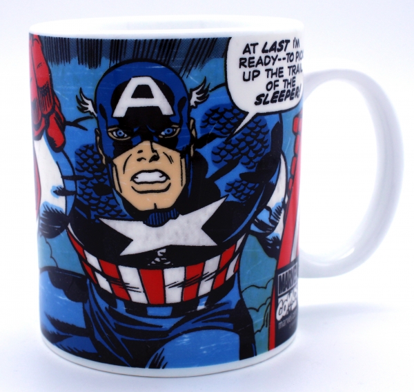 Marvel's Avengers: Captain America Keramik Tasse "Cap Goes Wild!" von Logoshirt